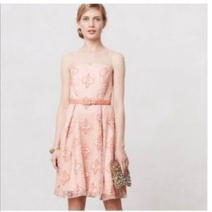 Eva Franco Anthropologie Peach Blossom Dress
